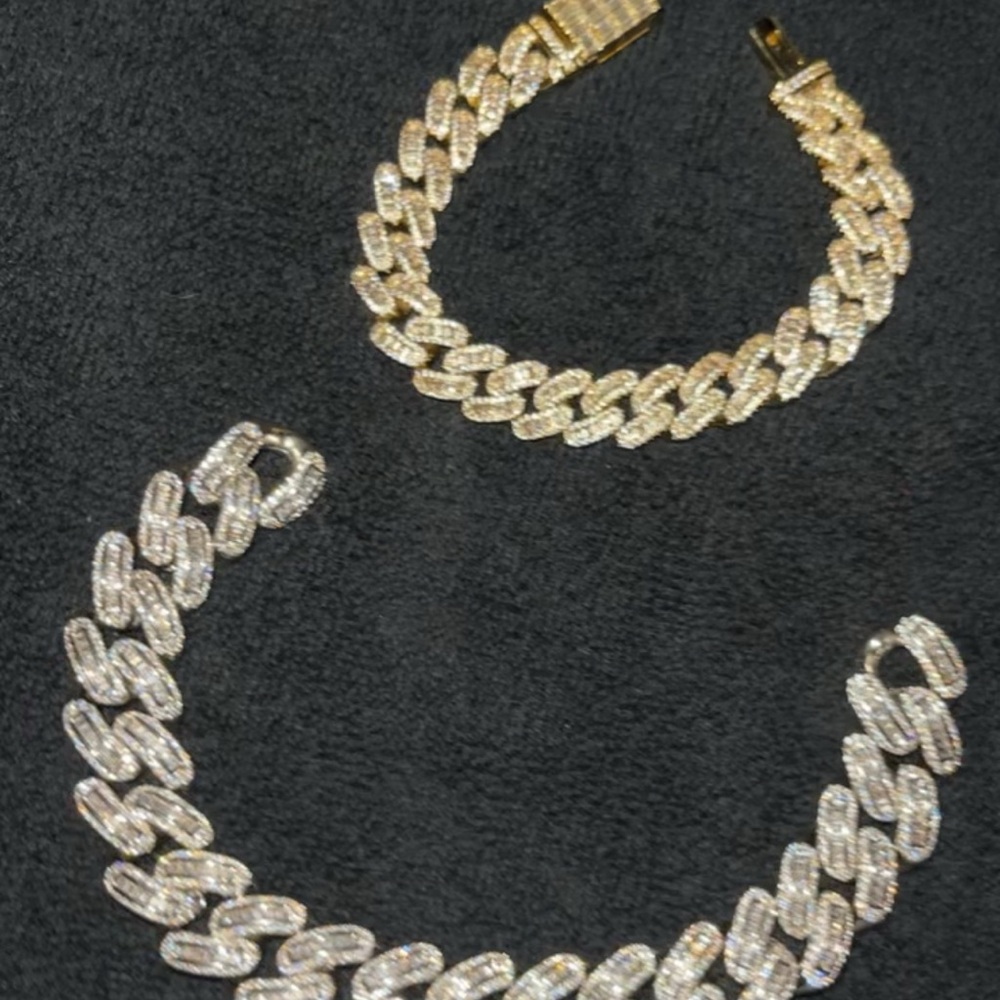 Gold and Silver Cuban Link Jewelry Collection